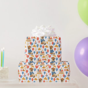 Texas Geburtstagsthema für Katzenliebhaber Geschenkpapier