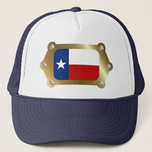 Texas gerahmt Flag Hat Truckerkappe (Vorderseite)