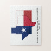 TEXAS | Gesegnete Nation | TEXAN FLAG Puzzle (Vertikal)
