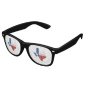 Texas gestaltet Texan State Flag Lone Star Texian Sonnenbrille (Schrägansicht)