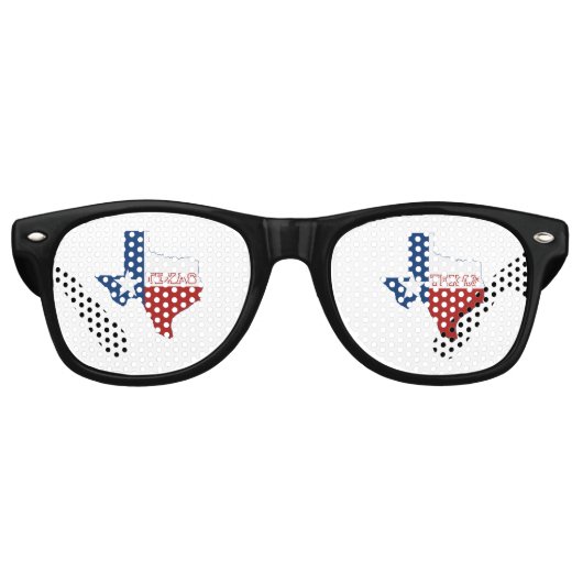 Texas gestaltet Texan State Flag Lone Star Texian Sonnenbrille (Vorderseite)