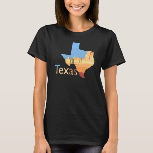 Texas-gestaltete Wüstenlandschaft 1 T-Shirt (Vorderseite)