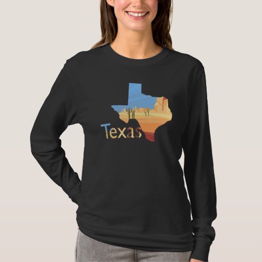 Texas-gestaltete Wüstenlandschaft 1 T-Shirt (Vorderseite)