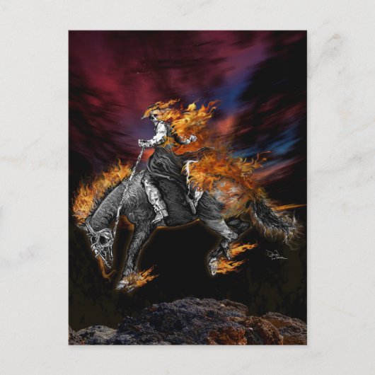 Texas Ghost Rider Postkarte (Vorderseite)