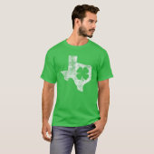 Texas Gift St. Patrick's Day Kleeblatt Clover Iris T-Shirt (Vorne ganz)