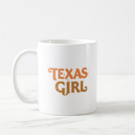 Texas Girl Aprikosen-Schrift-Design  Kaffeetasse