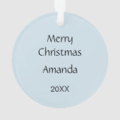 Texas Girl Horseback Weihnachtsschmuck Ornament (Rückseite)