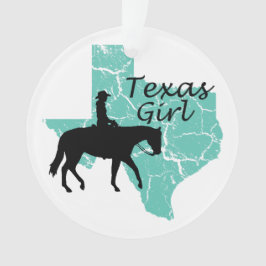 Texas Girl Horseback Weihnachtsschmuck Ornament