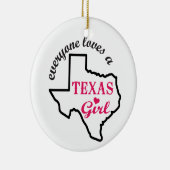 Texas Girl Keramik Ornament (Rechts)