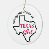 Texas Girl Keramik Ornament (Links)