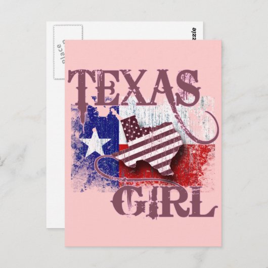 TEXAS GIRL POSTKARTE (Vorne/Hinten)