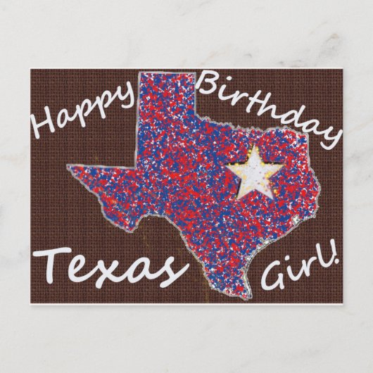 Texas Girl Postkarte (Vorderseite)