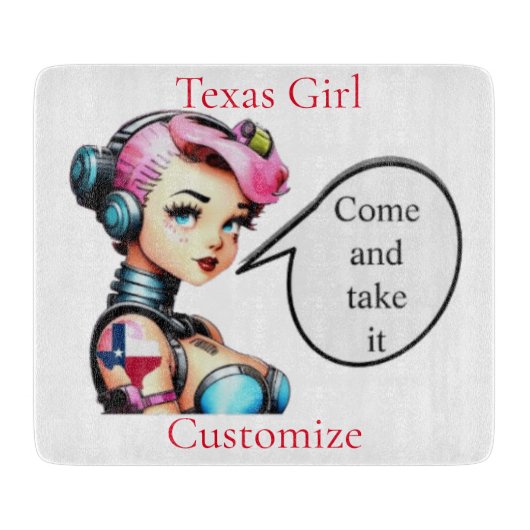 Texas Girl Thunder_Cove Schneidebrett (Vorderseite)