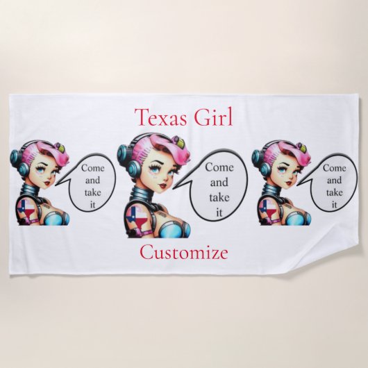Texas Girl Thunder_Cove Strandtuch (Vorderseite)