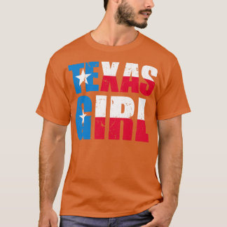 Texas Girl USA Vintage Fahne T-Shirt