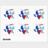 Texas GMRS Network - 3" Decals Quadratischer Aufkleber (Blatt)