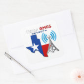 Texas GMRS Network - 3" Decals Quadratischer Aufkleber (Umschlag)