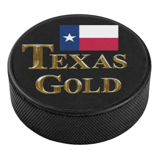 TEXAS GOLD EISHOCKEY PUCK (3/4)