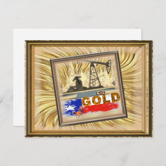 Texas Gold Postkarte (Vorne/Hinten)