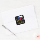TEXAS GOLD QUADRATISCHER AUFKLEBER (Umschlag)
