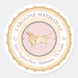 Texas Golden Retriever Rücksendeadresse Sticker