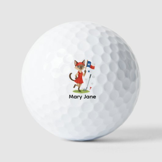 Texas Golferholding-Flagge Golfball (Vorderseite)