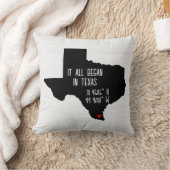 Texas GPS Koordinaten mit Herz Kissen (Decke)