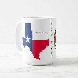 Texas Graphic & Texas Trail auf Weiß, Tasse