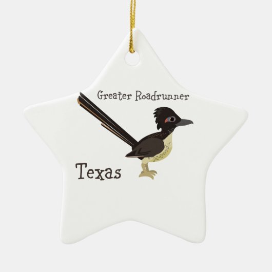 Texas Greater Roadrunner Keramikornament (Vorne)