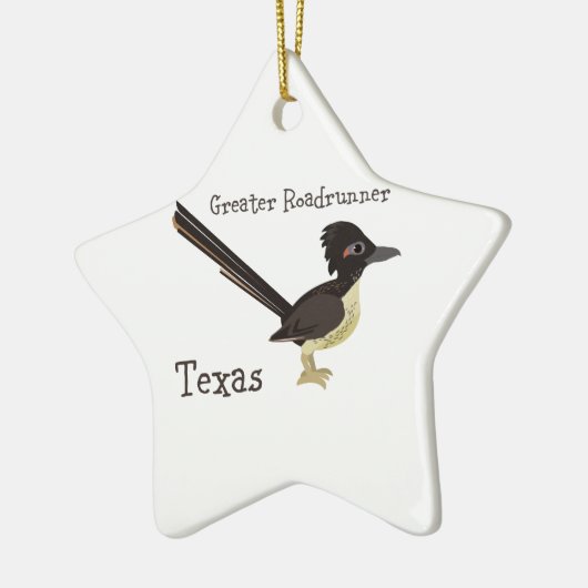 Texas Greater Roadrunner Keramikornament (Links)