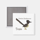 Texas Greater Roadrunner Magnet (Vorderseite/Rückseite)