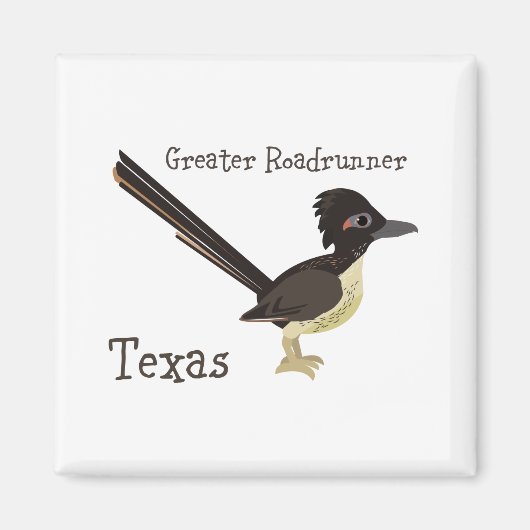 Texas Greater Roadrunner Magnet (Vorne)