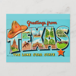 Texas Greeting Vintage Postcard Postkarte