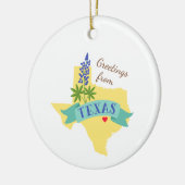 Texas Greetings Keramik Ornament (Links)
