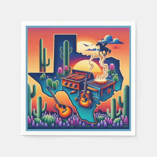 Texas GRILLEN Party 2 Serviette (Vorderseite)