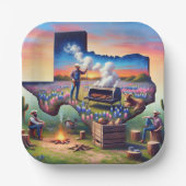 Texas GRILLEN Party 4 Pappteller (Vorderseite)
