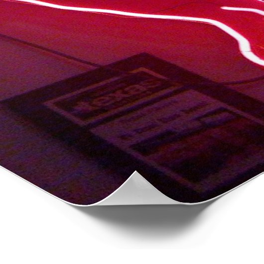 "Texas GRILLEN" Poster (Ecke)