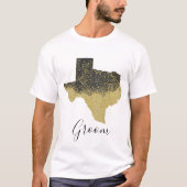 Texas Groom Black und Gold Image T-Shirt (Vorderseite)