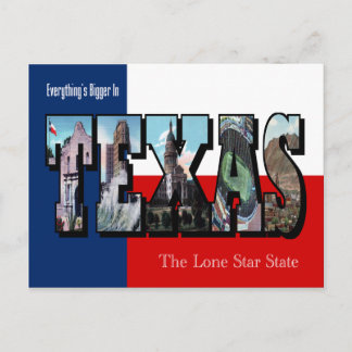 TEXAS Großbuchstabe Postkarte