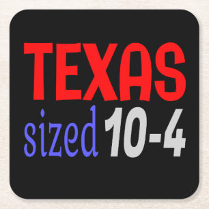Texas Größe 10-4 LetterKenny Rechteckiger Pappuntersetzer
