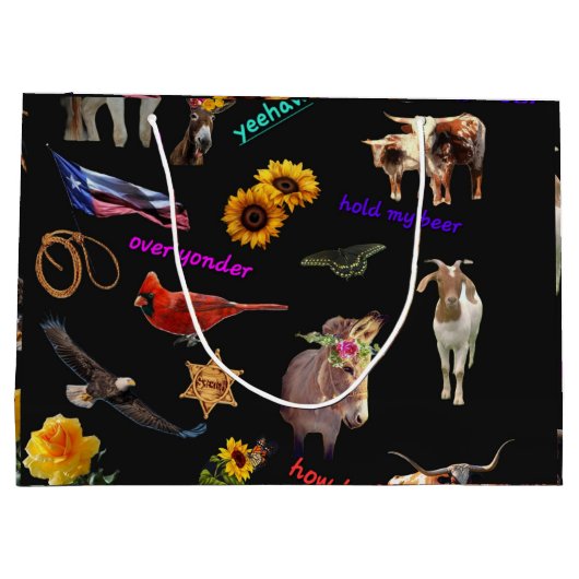 Texas Große Geschenktüte (Rückseite)