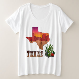 Texas Große Größe T-Shirt