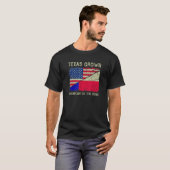 Texas Grown American To The Bone Home State Texas T-Shirt (Vorne ganz)