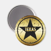 TEXAS GRUNGE STIL STAR MAGNET (Vorderseite/Rückseite)