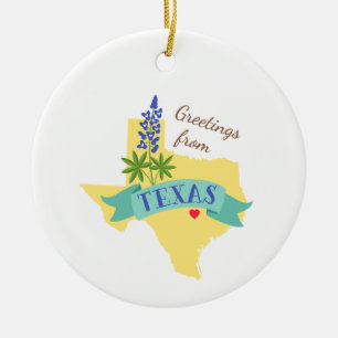 Texas-Grüße Keramik Ornament