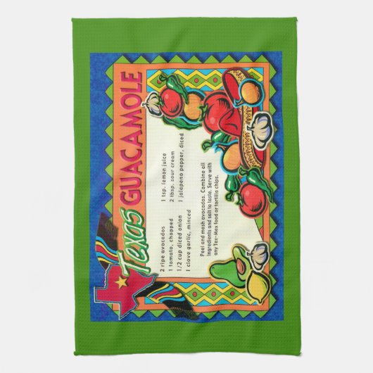 Texas Guacamole Geschirrtuch (Vertikal)