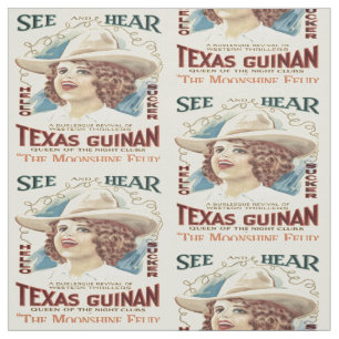 Texas Guinan Cowgirl Singer Western Fabric Stoff