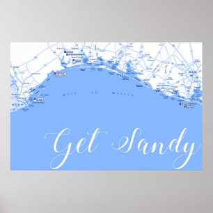 Texas Gulas Coast Poster Art