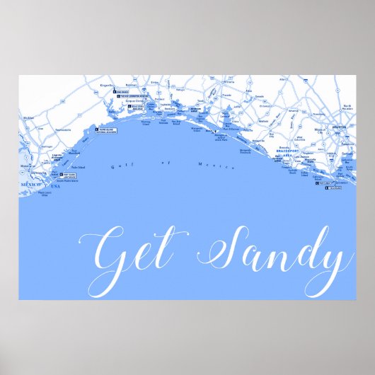 Texas Gulas Coast Poster Art (Vorne)