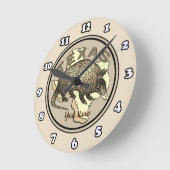 Texas-Gürteltier-Uhr Runde Wanduhr (Winkel)